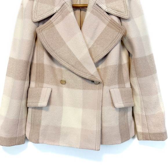 Club Monaco | Italian Wool Plaid Coat Size S - Picture 4 of 12